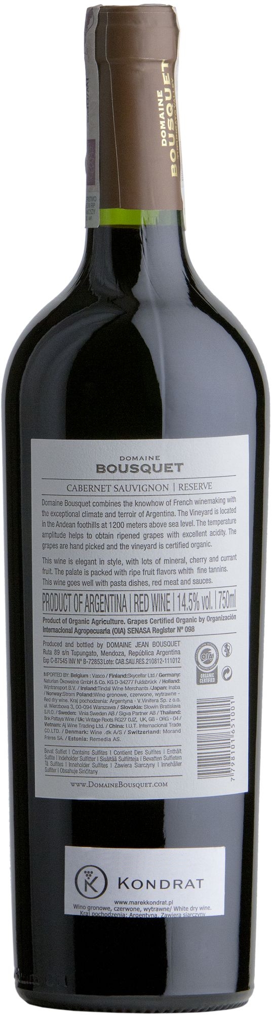 Wino Domaine Bousquet Cabernet Sauvignon Reserva