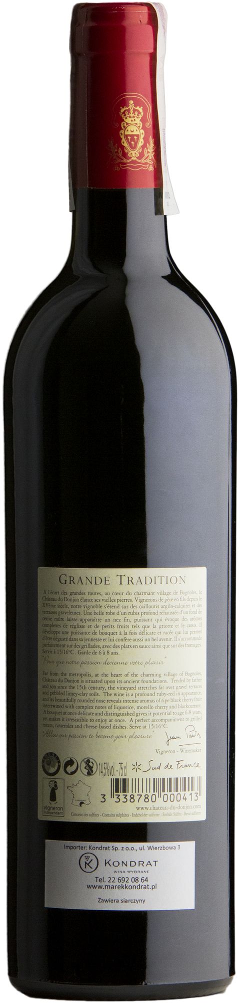 Wino Donjon Grande Tradition Rouge Minervois AOP