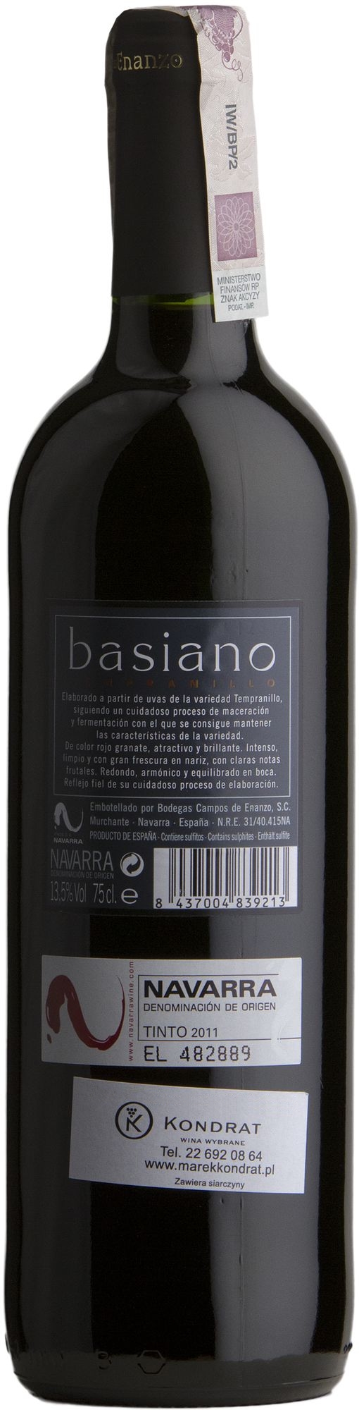 Wino Enanzo Basiano Tinto Navarra DO