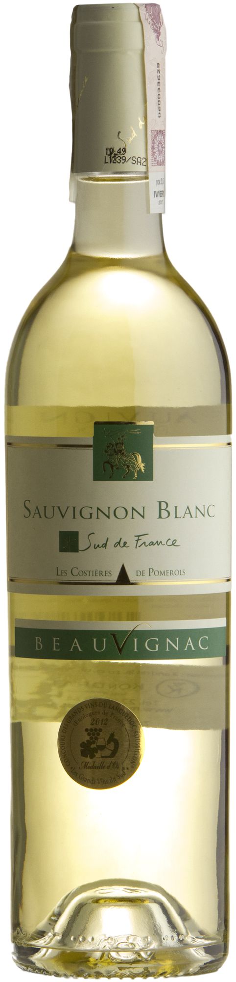 Wino Costieres Pomerols Beauvignac Sauvignon Blanc Pays d'Oc IGP