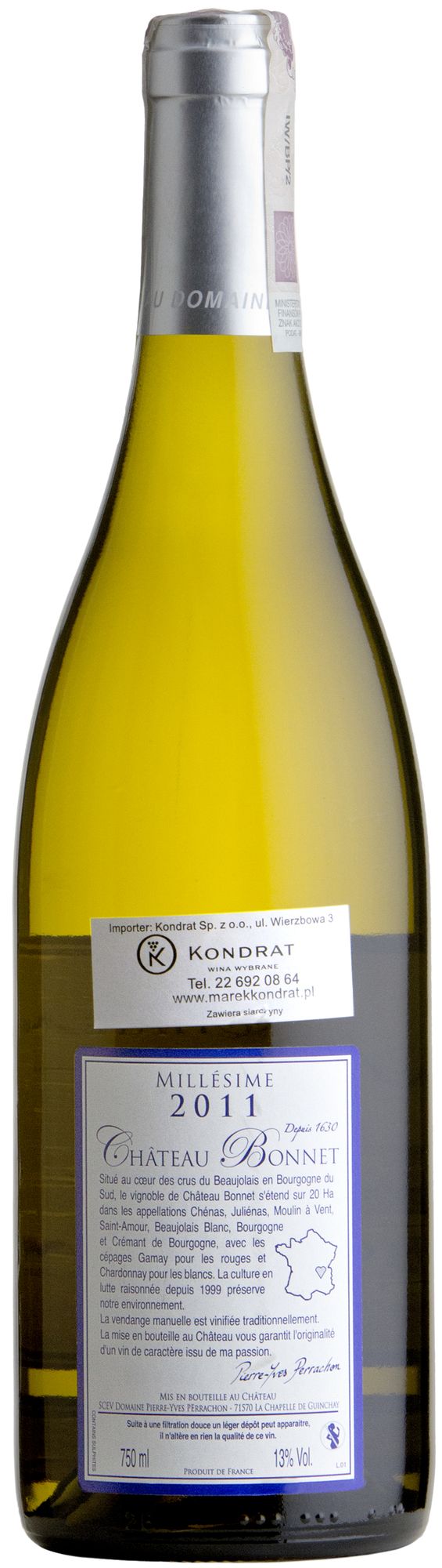 Wino Château Bonnet Chardonnay Tradition Beaujolais Blanc AOC