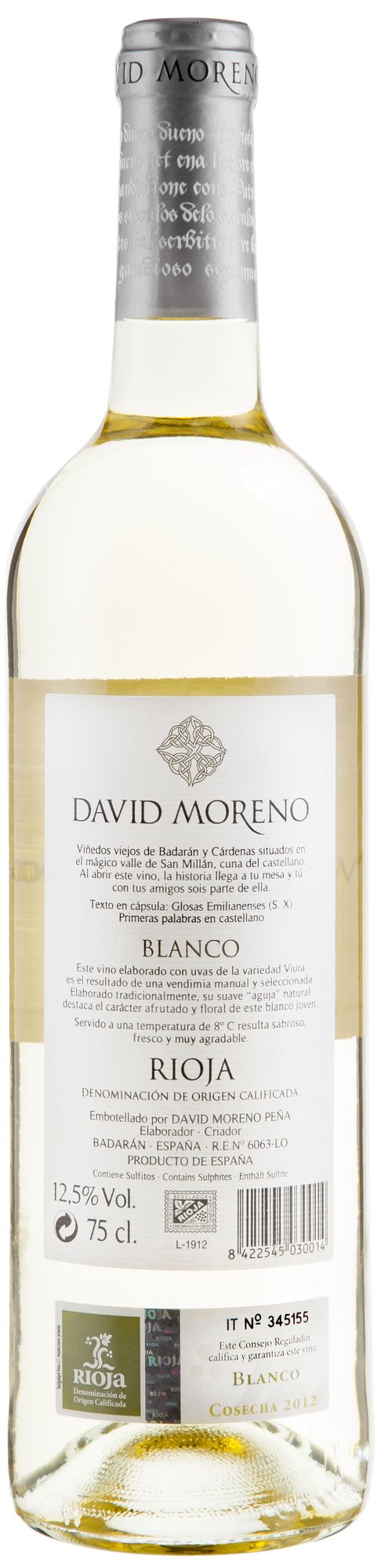 Wino David Moreno Blanco Joven Rioja DOCa