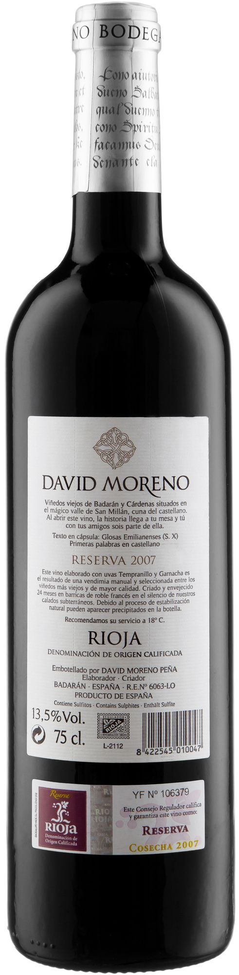 Wino David Moreno Reserva Rioja DOCa