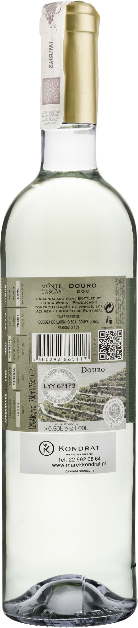 Wino Monte Cascas White Douro DOC