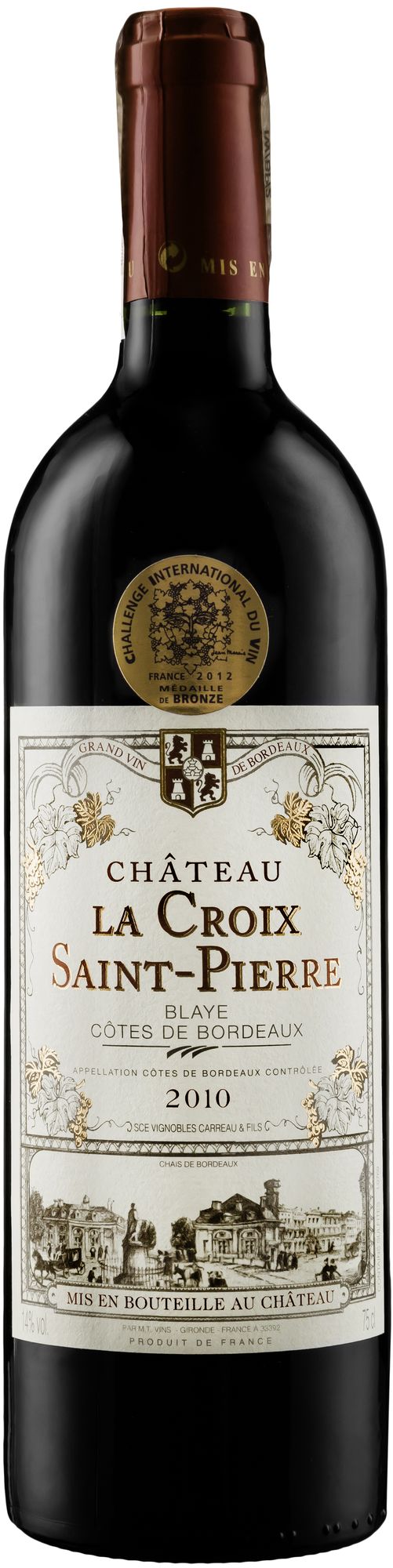 Wino Château La Croix Saint-Pierre Organic Blaye Côtes de Bordeaux AOC