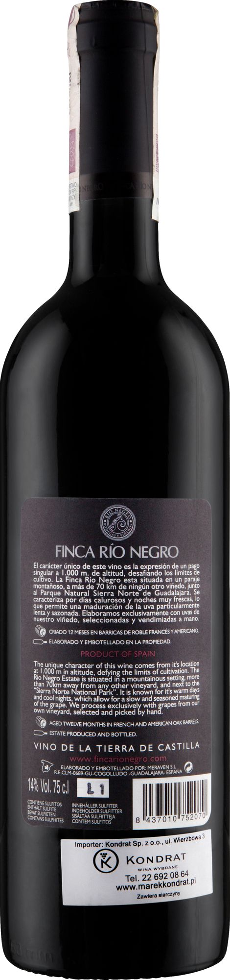 Wino Finca Rio Negro Tinto Castilla VdlT