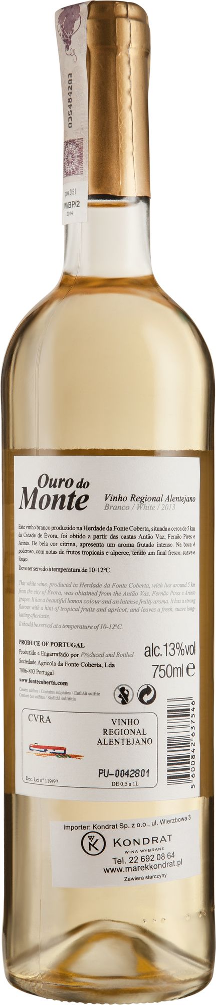 Wino Ouro de Monte Branco Alentejano VR