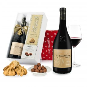 Pudełko świąteczne "Kruche szaleństwo" z winem Beauvignac Vieilles Vignes Merlot