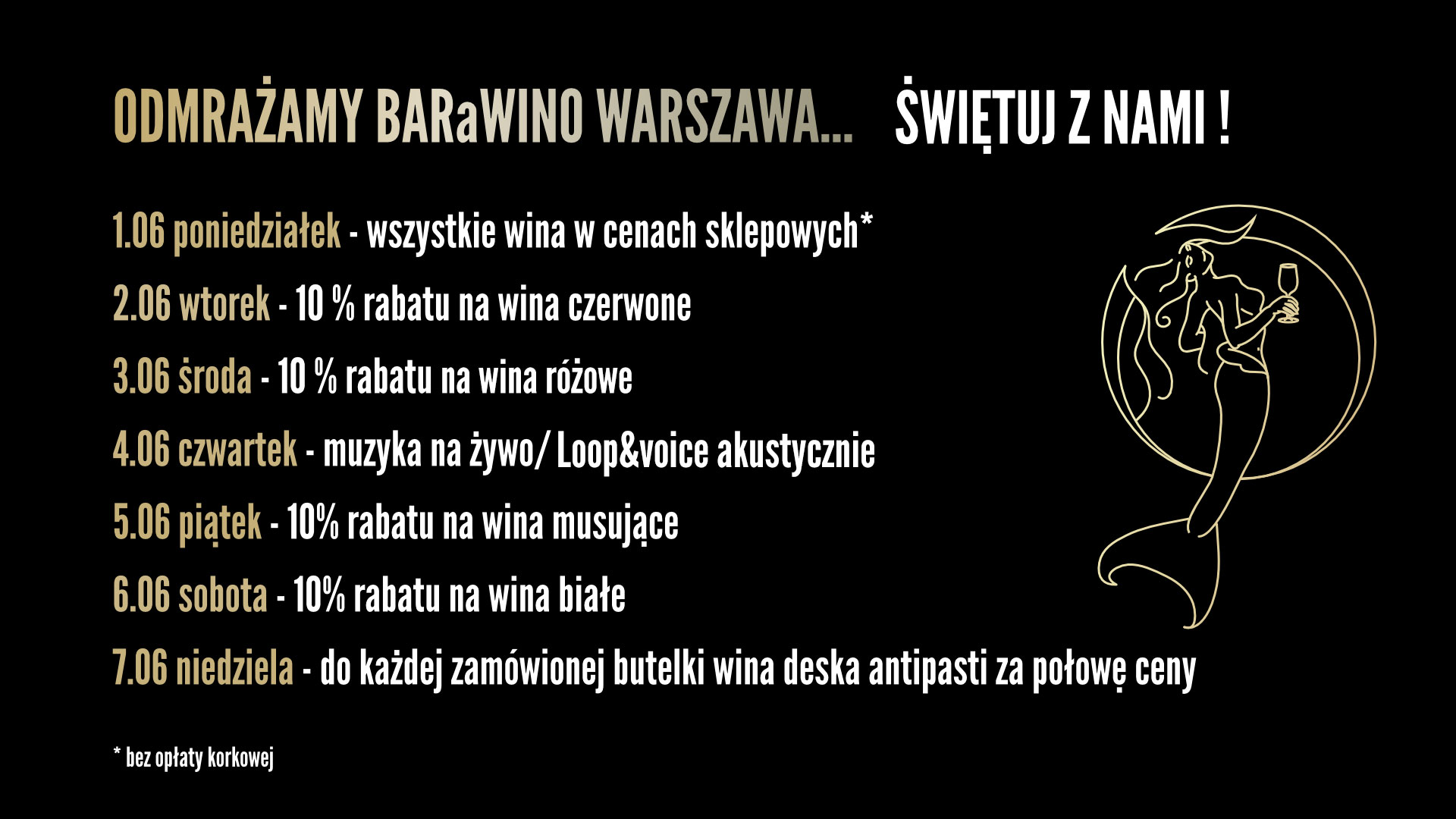 Kalendarz BARaWINO Warszawa pierwszy tydzień czerwca
