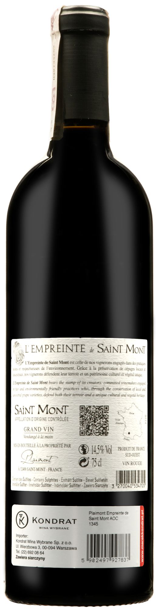 Wino francuskie, Południowy Zachód, Południe Francji, Saint Mont, Madiran