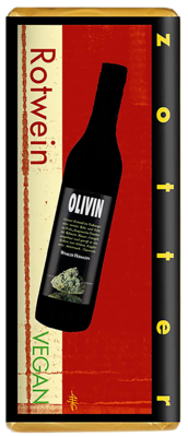 Czekolada nadziewana Zotter Red Wine OLIVIN (70 g)