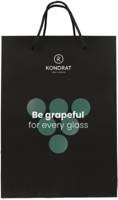 Torebka papierowa "Be Grapeful" czarna duża