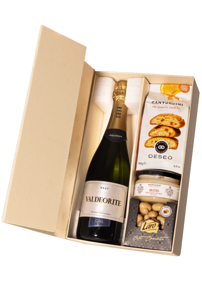 Zestaw prezentowy w beżowym pudełku - "Krucha przyjemność"