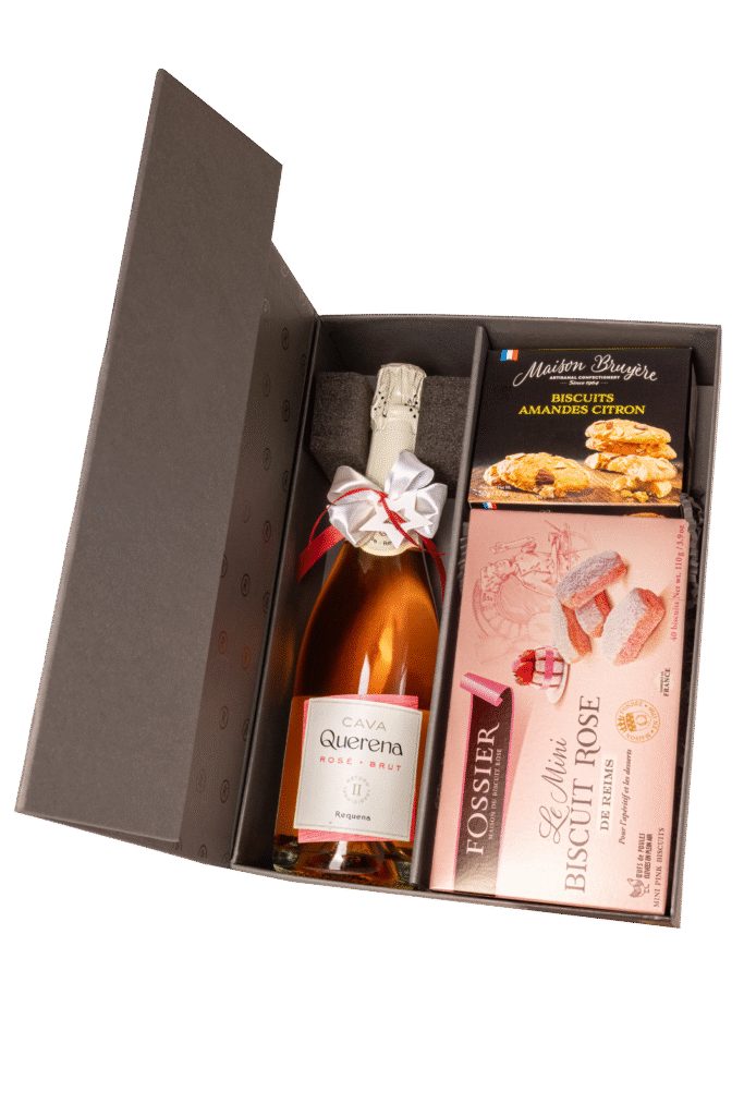 Zestaw świąteczny w czarnym pudełku - Musujący delikat