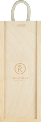 Skrzynka drewniana na mocne alkohole z logo Kondrat Wina Wybrane