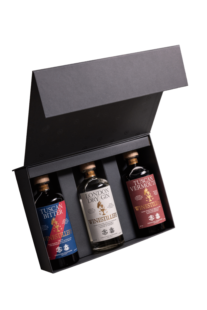zestaw negroni otwarte pudelko