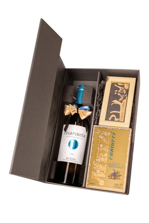 Zestaw świąteczny w czarnym pudełku - Kompozycja słodyczy